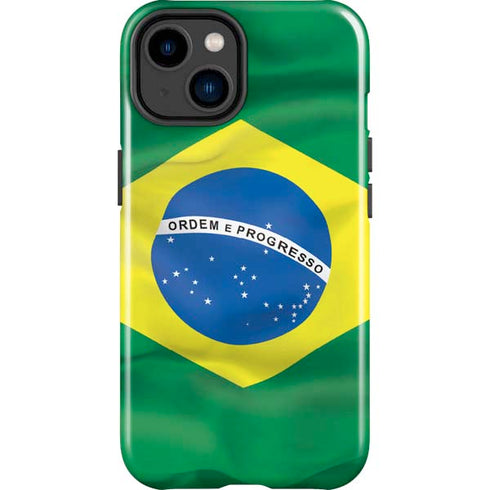 Brazil Flag iPhone 14 Plus Impact Case